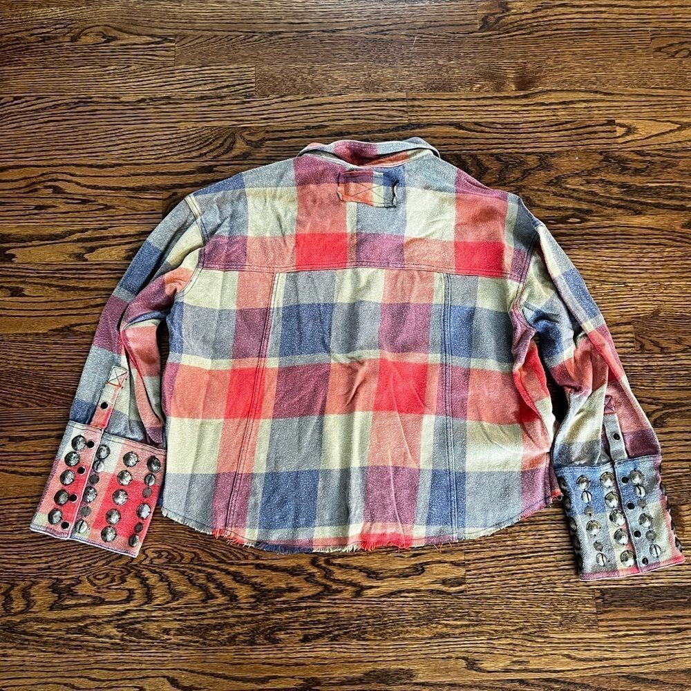 We The Free Large Free People Cowboy Look Austin Plaid Button Down Shirt - Picture 5 of 5